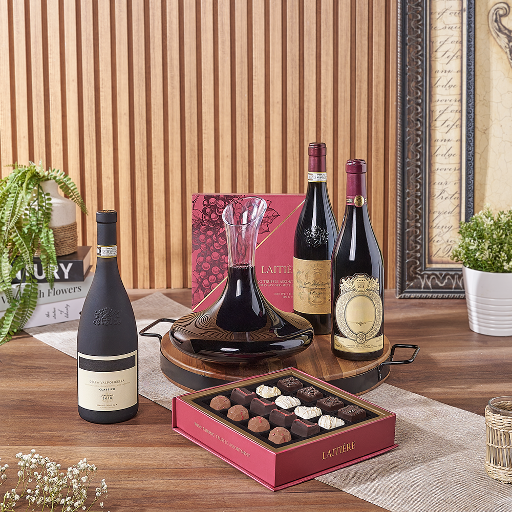 Wine Serving Decanter Gift - Premium Wines, wine gift, wine, chocolate gift, chocolate, Toronto delivery
