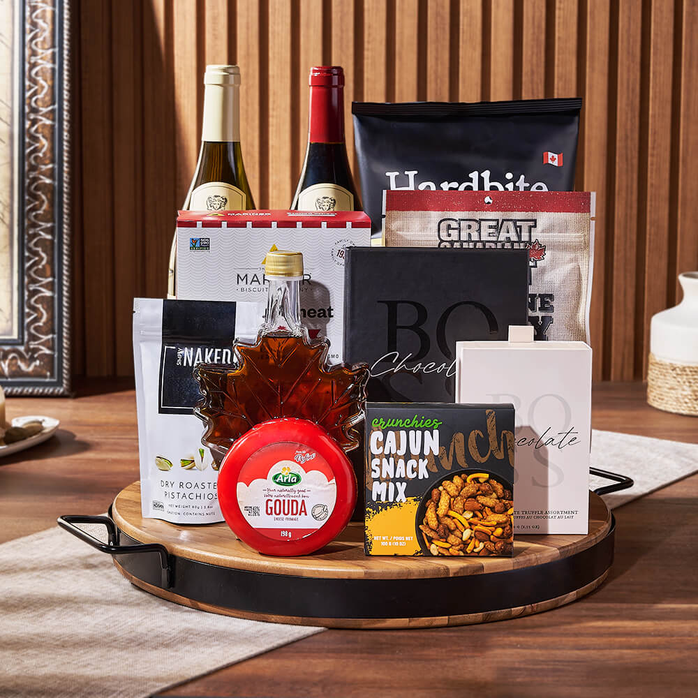 Wine &amp; Cheese Platter Gift Set, wine gift, wine, cheese gift, cheese, wine duo gift, wine duo, snack gift, snack, Toronto delivery