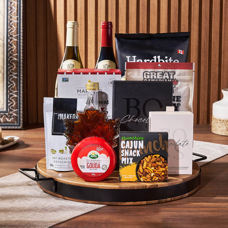 Wine & Cheese Platter Gift Set, wine gift, wine, cheese gift, cheese, wine duo gift, wine duo, snack gift, snack, Toronto delivery