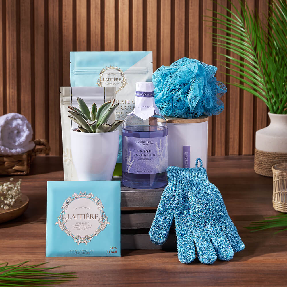 Wonder & Warmth Spa Gift Crate, spa gift, spa, bath & body gift, bath & body, Toronto delivery
