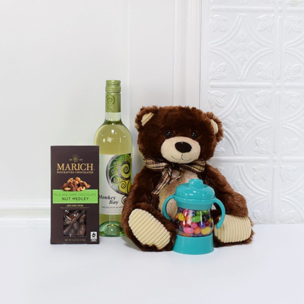 Baby Bear Wine Set – how the gift is presented
