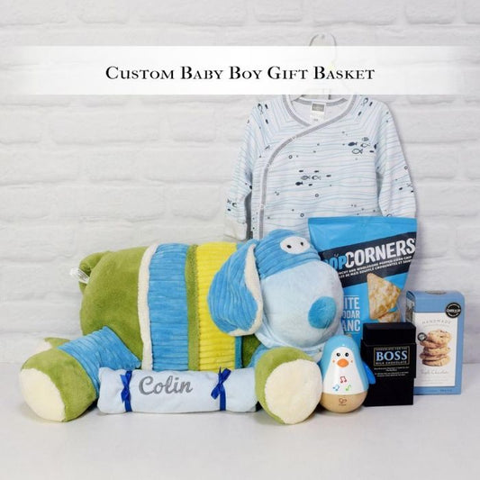 Custom Baby Boy Gift Basket from Toronto Baskets - Baby Gift Basket - Toronto Delivery