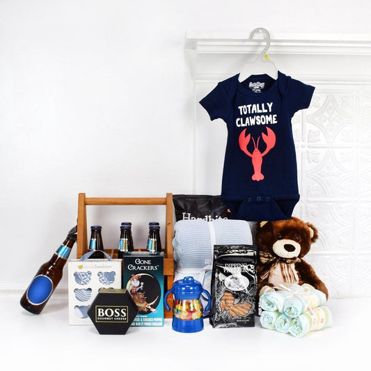 Packed with essentials and indulgent treats, it's the perfect way to celebrate the arrival of a baby boy, Toronto delivery 
