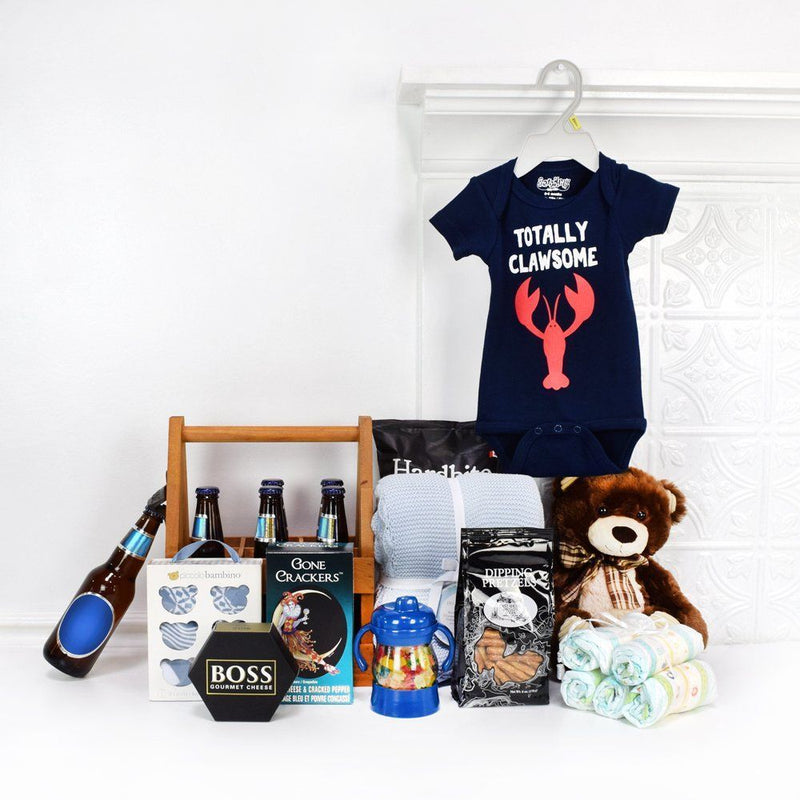 Packed with essentials and indulgent treats, it's the perfect way to celebrate the arrival of a baby boy, Toronto delivery 