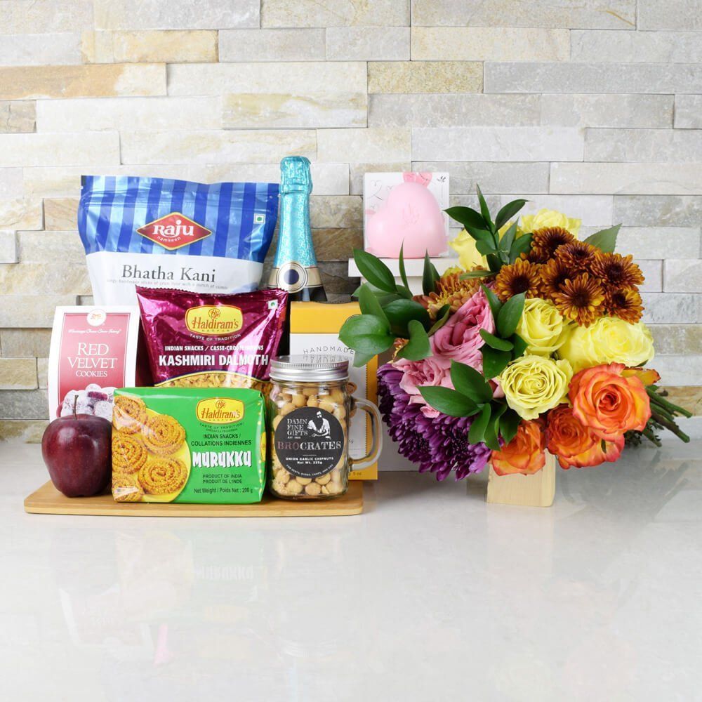Have A Happy &amp; Bubbly Diwali Gift Set - Toronto Baskets - Toronto Delivery