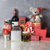 Holiday Sleigh with Wine Gift Basket - Toronto Baskets - Toronto Delivery