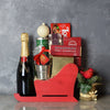 Treats & Champagne Sleigh Basket from Toronto Baskets - Toronto Delivery